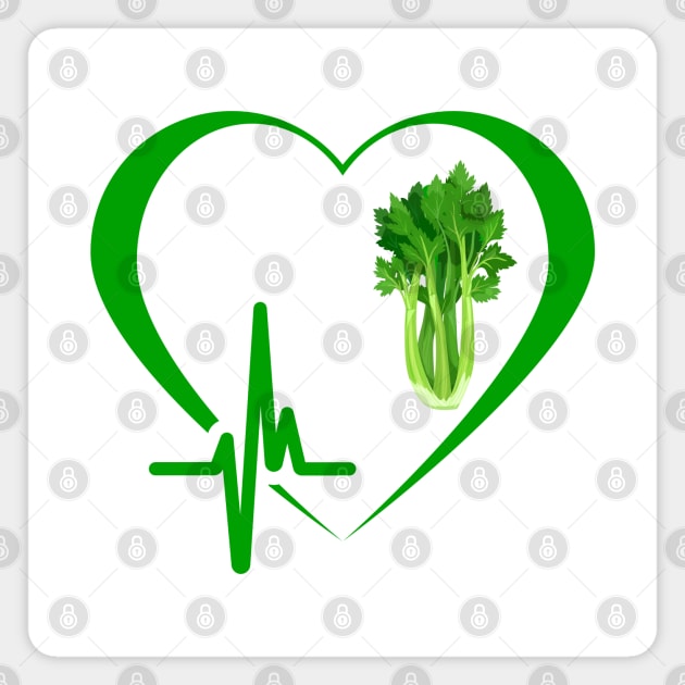 Celery Heartbeat Magnet by HobbyAndArt